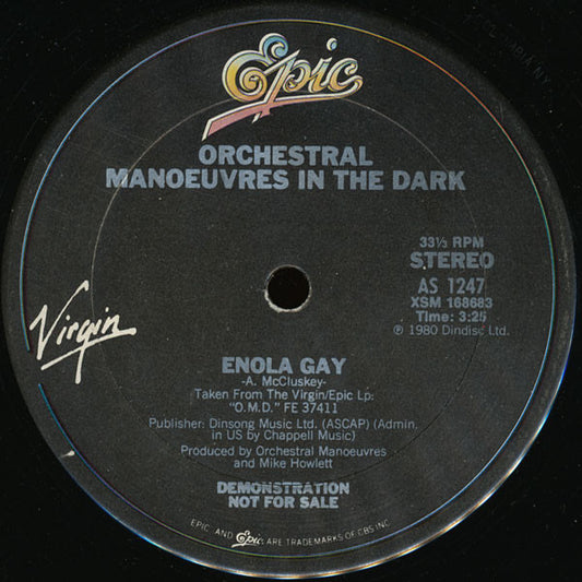 Orchestral Manoeuvres In The Dark : Enola Gay (12", Promo)