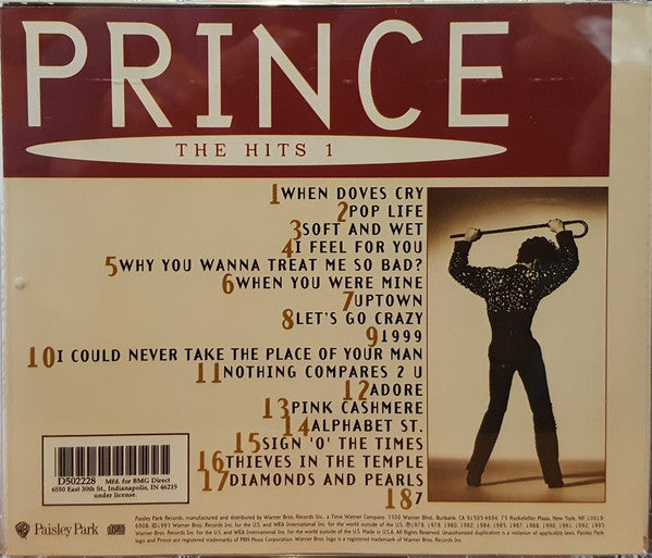 Prince : The Hits 1 (CD, Comp, Club, RP, SRC)