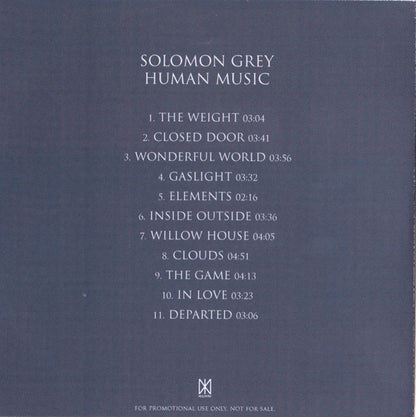 Solomon Grey : Human Music (CDr, Album, Promo)