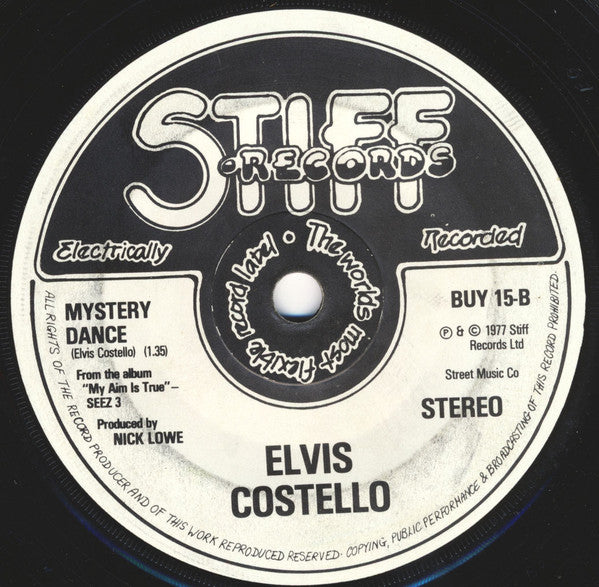 Elvis Costello : Red Shoes (7", Single, Sol)