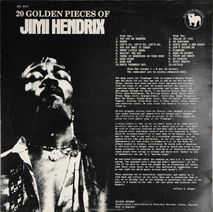 Jimi Hendrix : 20 Golden Pieces Of Jimi Hendrix (LP, Comp, Mono)