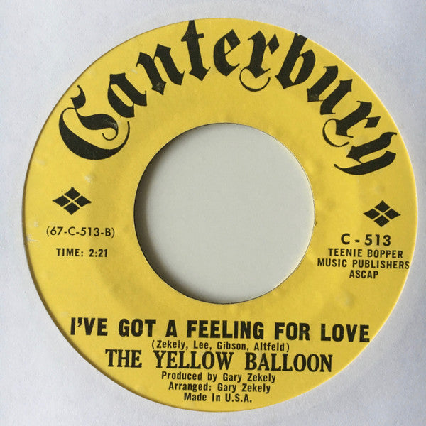 The Yellow Balloon* : Good Feelin' Time (7", Single)