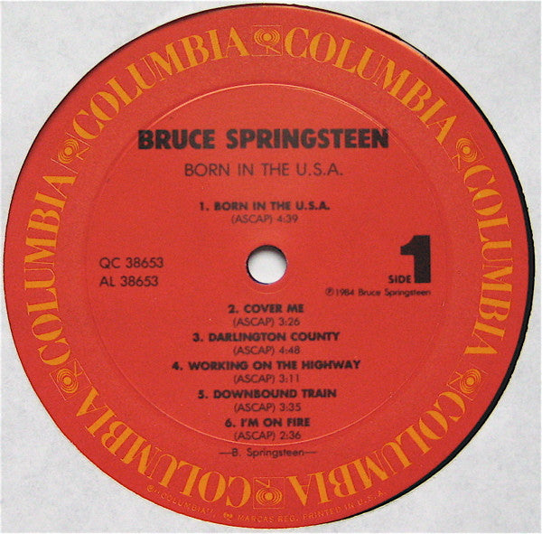 Bruce Springsteen : Born In The U.S.A. (LP, Album, Car)