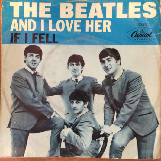 The Beatles : And I Love Her / If I Fell (7", Single, Pin)