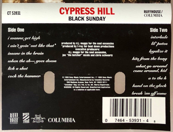 Cypress Hill : Black Sunday (Cass, Album, 100)