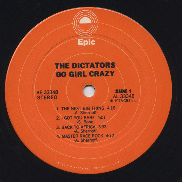 The Dictators : Go Girl Crazy! (LP, Album, Pit)