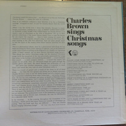 Charles Brown : Sings Christmas Songs (LP, Album, RE, Red)