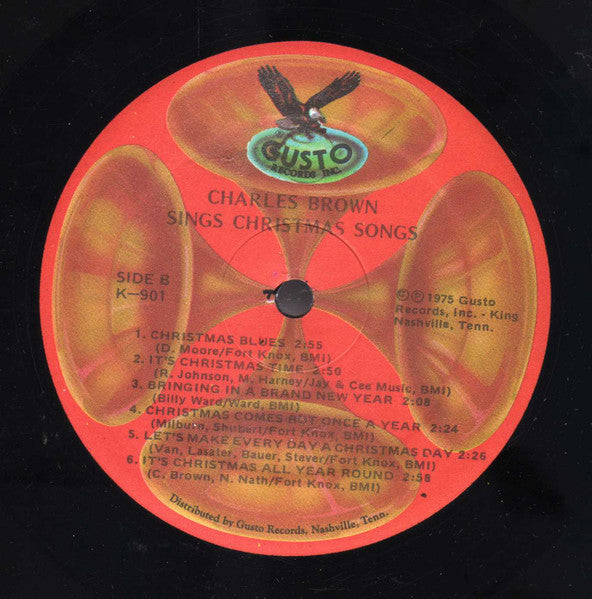 Charles Brown : Sings Christmas Songs (LP, Album, RE, Red)