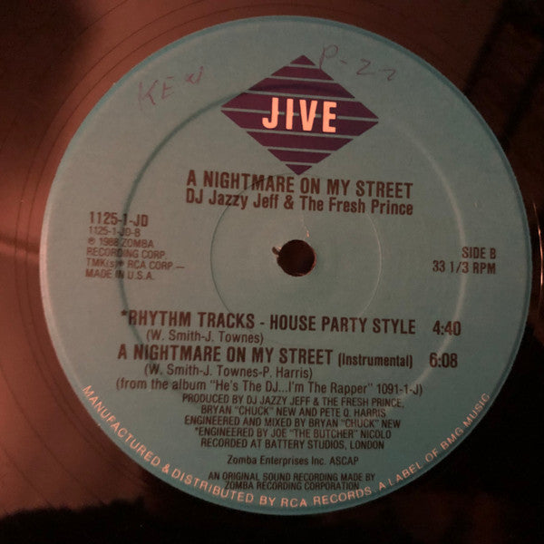 D.J. Jazzy Jeff, The Fresh Prince* : A Nightmare On My Street (12")