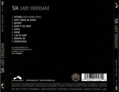 Sia : Lady Croissant (CD, Album)