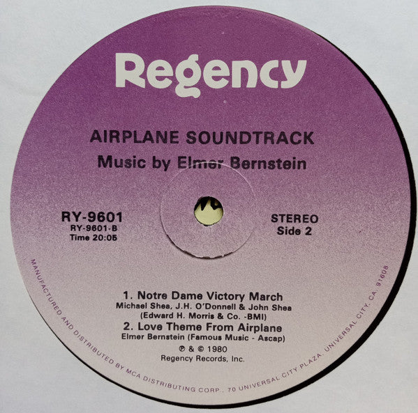 Various : Airplane! Soundtrack (LP, Album, Glo)