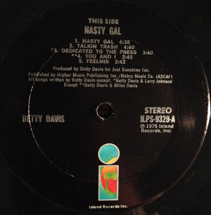 Betty Davis : Nasty Gal (LP, Album, Gol)