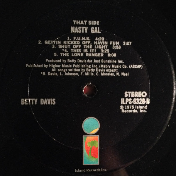 Betty Davis : Nasty Gal (LP, Album, Gol)