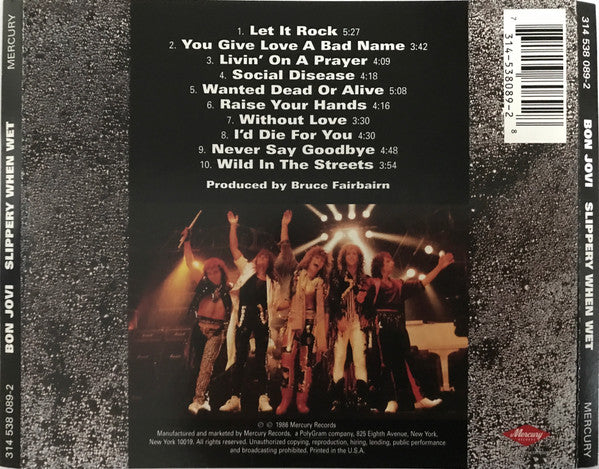 Bon Jovi : Slippery When Wet (CD, Album, RM)