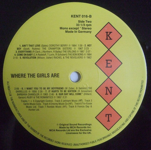 Various : Where The Girls Are! (LP, Comp, Mono)