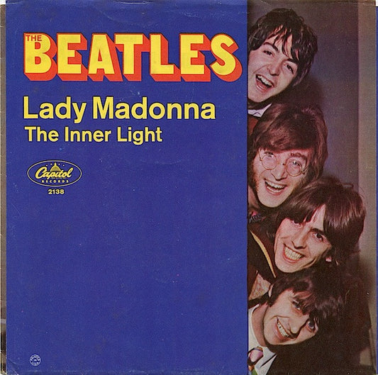 The Beatles : Lady Madonna / The Inner Light (7", Single, Mono, Scr)