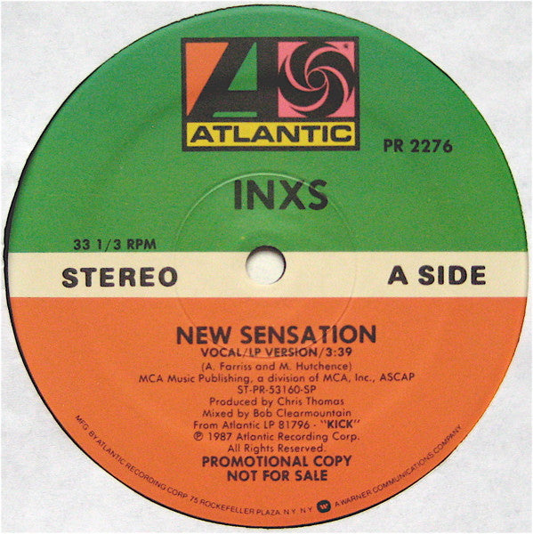 INXS : The New Sensation - Music & Interview (12", Promo + LP, Promo)