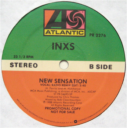 INXS : The New Sensation - Music & Interview (12", Promo + LP, Promo)