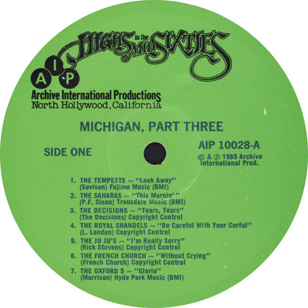 Various : Highs In The Mid Sixties Volume 19: Michigan Part 3 (LP, Comp, Unofficial)