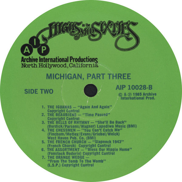 Various : Highs In The Mid Sixties Volume 19: Michigan Part 3 (LP, Comp, Unofficial)