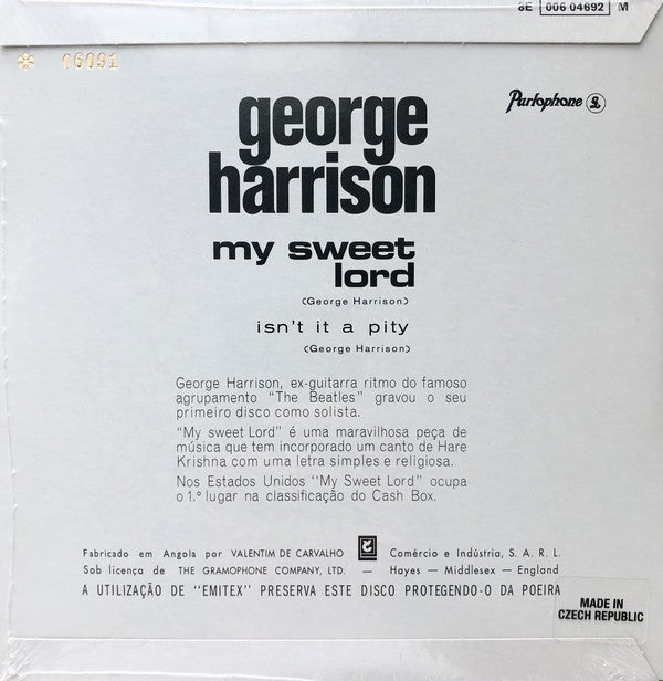 George Harrison : My Sweet Lord (7", RSD, Single, Ltd, Num, RE, Cle)