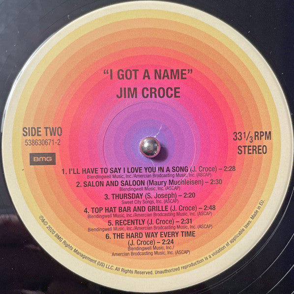 Jim Croce : I Got A Name (LP, Album)