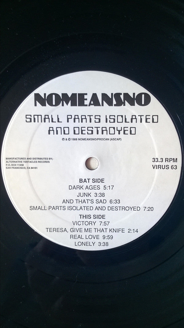 Nomeansno : Small Parts Isolated And Destroyed (LP, Album)