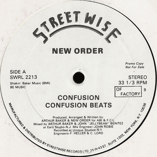 New Order : Confusion (12", Ltd, Promo)