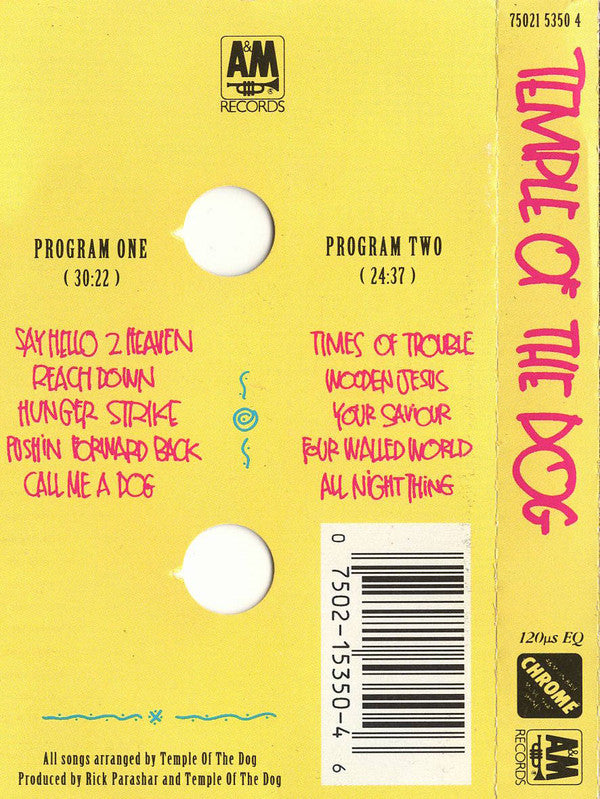 Temple Of The Dog : Temple Of The Dog (Cass, Album, R, )