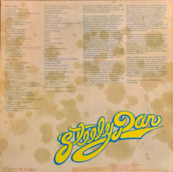 Steely Dan : Can't Buy A Thrill (LP, Album, Ltd, RE, Yel)