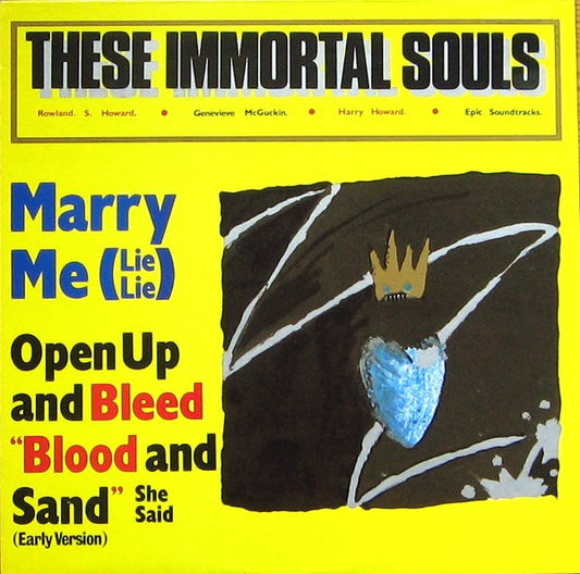 These Immortal Souls : Marry Me (Lie Lie) (12", Single)