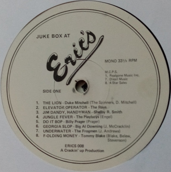 Various : Jukebox At Eric's Vol 1: Rock 'N' Roll (LP, Comp, Mono)