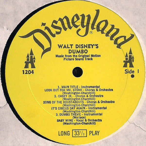 Various : All The Songs From Walt Disney's Dumbo (Music From The Original Motion Picture Sound Track) (LP)