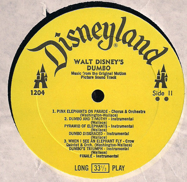 Various : All The Songs From Walt Disney's Dumbo (Music From The Original Motion Picture Sound Track) (LP)