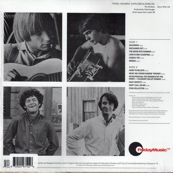 The Monkees : Pisces, Aquarius, Capricorn & Jones Ltd. (LP, Album, Mono, Ltd, RE, RM, Vio)