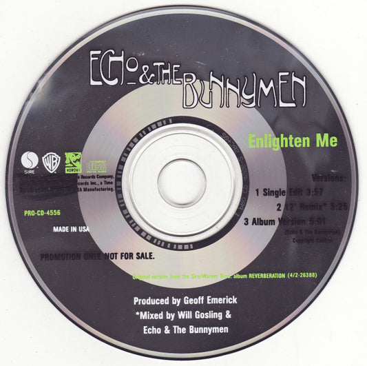 Echo & The Bunnymen : Enlighten Me (CD, Single, Promo)