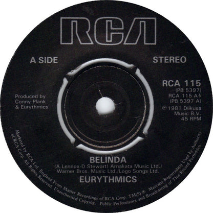 Eurythmics : Belinda (7", Single)