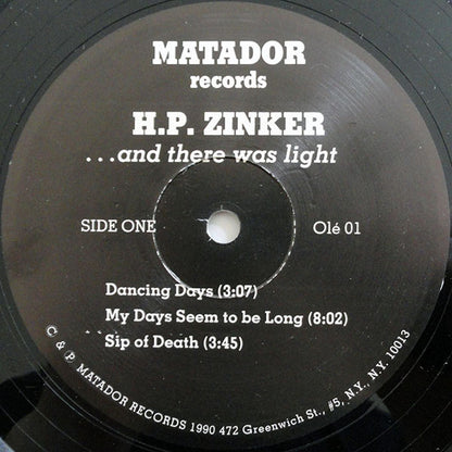 H.P. Zinker : ...And There Was Light (12", EP)