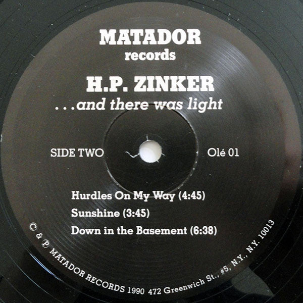 H.P. Zinker : ...And There Was Light (12", EP)