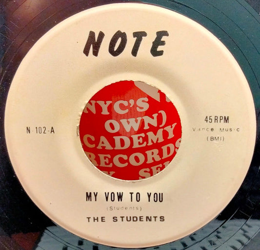 The Students : My Vow To You / That's How I Feel (7", Single)