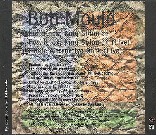 Bob Mould : Fort Knox, King Solomon (CD, Single, Promo)