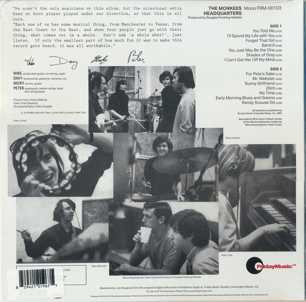 The Monkees : Headquarters (LP, Album, Mono, RE, Blu)