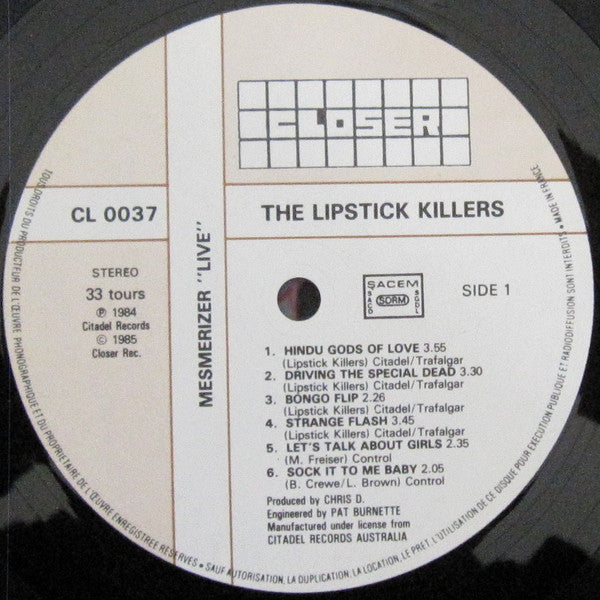 The Lipstick Killers : Mesmerizer (LP, Album)