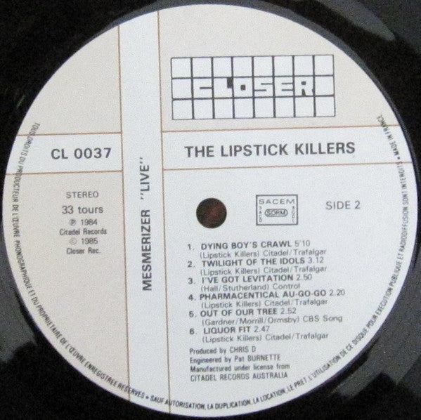 The Lipstick Killers : Mesmerizer (LP, Album)