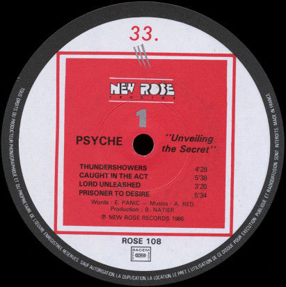 Psyche (2) : Unveiling The Secret (LP, Album)