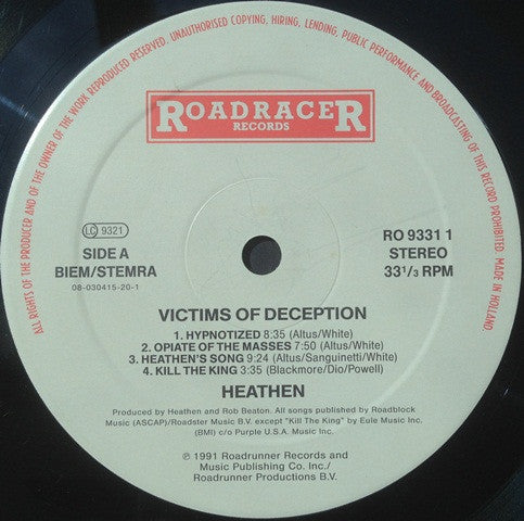 Heathen : Victims Of Deception (LP, Album)