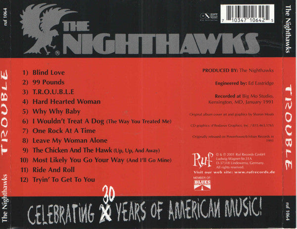 The Nighthawks (3) : Trouble (CD, Album, RE)