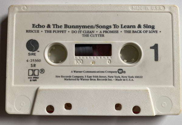 Echo & The Bunnymen : Songs To Learn & Sing (Cass, Comp, SR,)