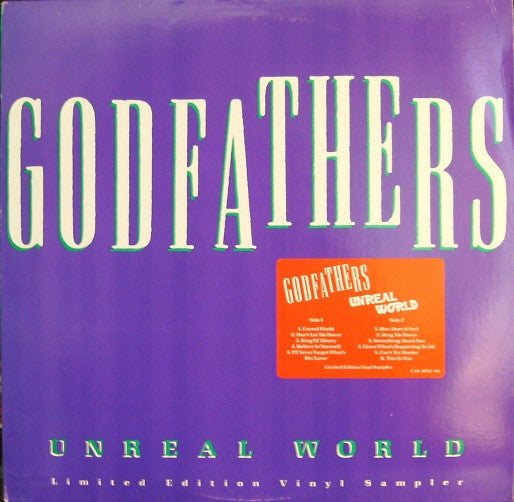 The Godfathers : Unreal World (LP, Album, Promo)