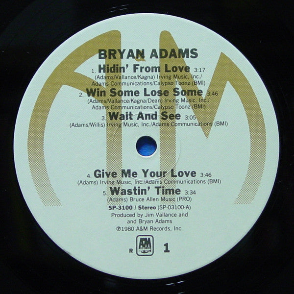 Bryan Adams : Bryan Adams (LP, Album, RE, Ind)